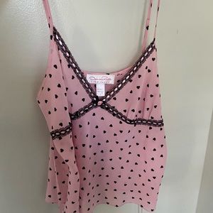 pink and black heart blouse/lingerie